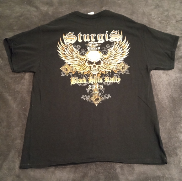 Sturgis Black Hills Rally 2015 biker t-shirt - Picture 3 of 4